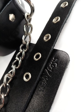 Поножи из экокожи чёрные Erotoys Fetish line, Ero-152