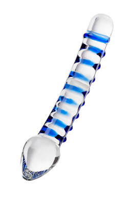 Двусторонний стеклянный фаллоимитатор Sexus Glass 20 см