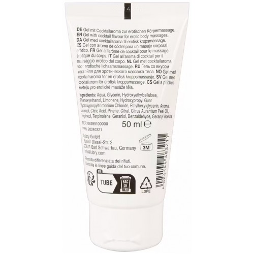 Съедобный массажный гель с ароматом коктейля "Секс на пляже" Lick It! (50 мл)