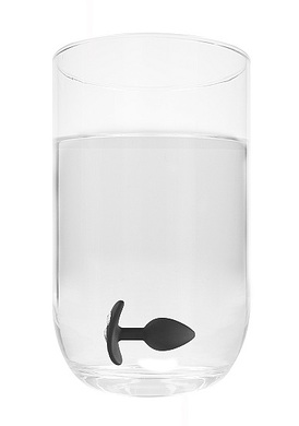 Анальная пробка черная с кристаллами Diamond Butt Plug With Handle