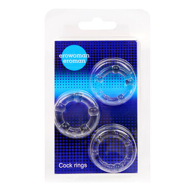 Набор прозрачных эрекционных колец "Erowoman-Eroman" (3 шт)