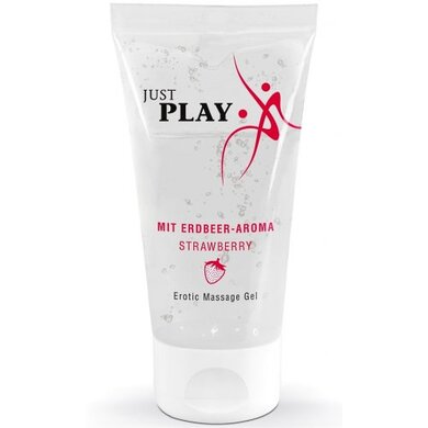 Гель-смазка для секса и массажа на водной основе с ароматом клубники Just Play (50 мл)
