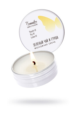 Свеча массажная Eromantica "Зелёный чай и груша" (30 мл)