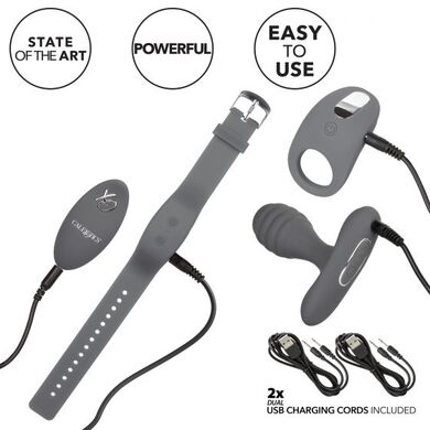 Набор с виброкольцом и анальным вибромассажером с пультом управления Silicone Remote Adventure Set