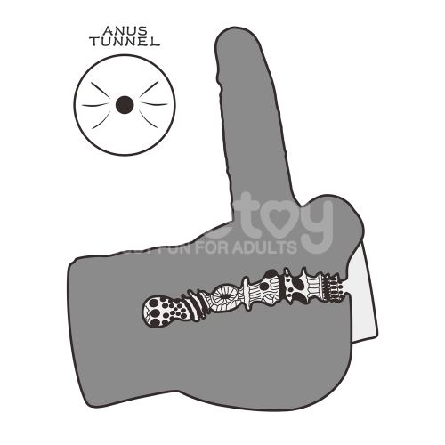 Реалистичный мастурбатор с анусом и фаллоимитатором Streetgirl's №14