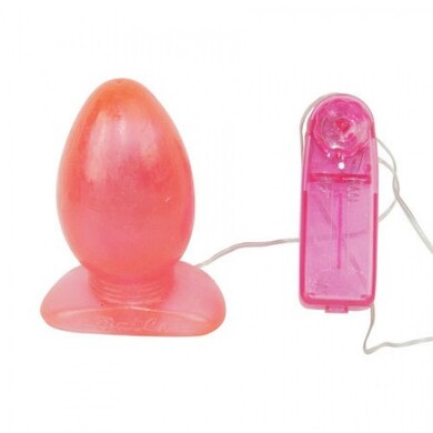 Анальная пробка на присоске с вибрацией Super Butt Plug