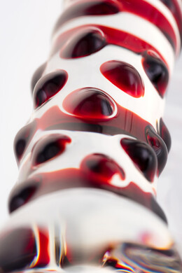 Двусторонний фаллоимитатор из стекла 21 см