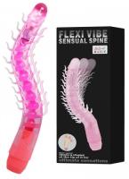 Необычный розовый вибратор с усиками и хребтом Baile