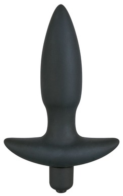 Анальная вибровтулка черная Black Velvets Vibrating plug small