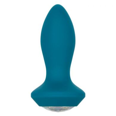 Перезаряжаемая анальная пробка с кристаллом и вибрацией Power Gem Vibrating Petite Crystal Probe бирюзовая