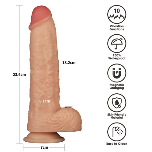 Страпон с вибрацией Ingen 23 см  L/XL/XXL