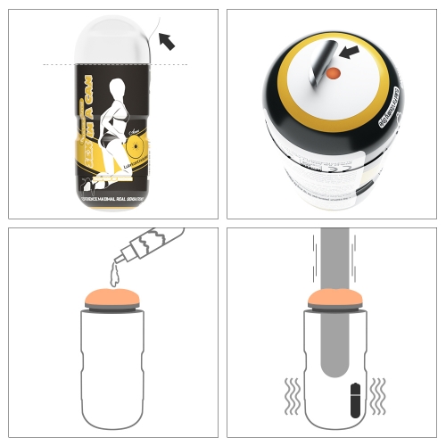 Мастурбатор в колбе попка Sex In A Can Anus Stamina Tunnel с вибрацией