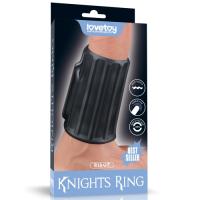 Рельефная вибронасадка на пенис Vibrating Ridge Knights Ring