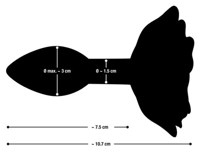 Анальная пробка силиконовая в виде розы Rose Butt Plug