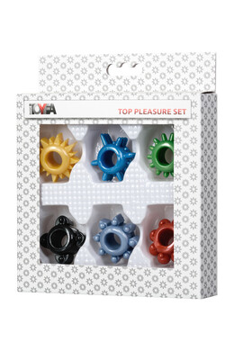 Набор разноцветных эрекционных колец на пенис (6 шт)