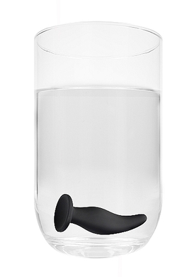 Анальная пробка на присоске чёрная Curve Butt Plug