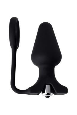 Анальная вибропробка с эрекционным кольцом Erotist Discoverer