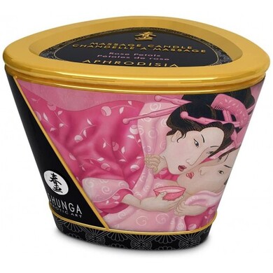 Массажная аромасвеча c ароматом розы Shunga Aphrodisia (170 мл)