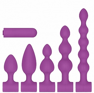 Набор фиолетовых анальных стимуляторов USB-Rechargeable Anal Set