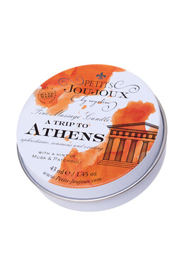 Массажная свеча Petits Joujoux Athens с ароматом мускуса и пачули (43 мл)