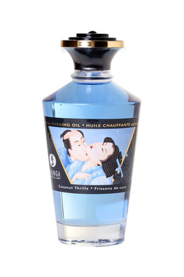 Съедобное разогревающее массажное масло со вкусом кокоса Shunga Coconut Thrills (100 мл)