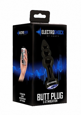 Анальная пробка с электростимуляцией Ribbed Butt Plug Shots Electroshock