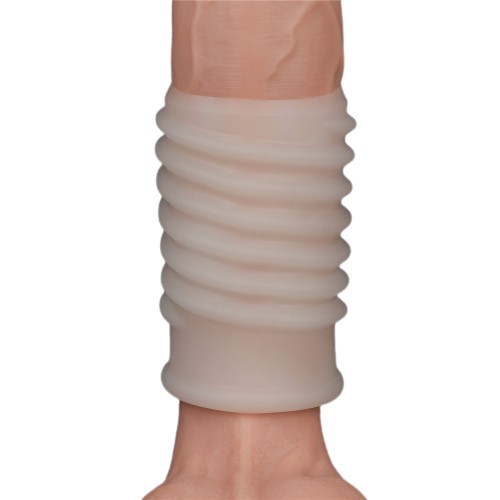 Рельефная вибронасадка на пенис Vibrating Spiral Knights Ring