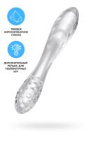 Двусторонний фаллоимитатор стеклянный прозрачный Satisfyer Dazzling Crystal 1