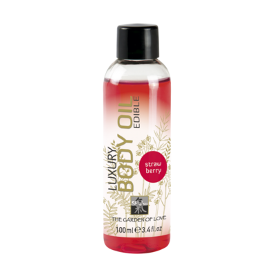 Съедобное масло Shiatsu с ароматом Клубники (100 мл)