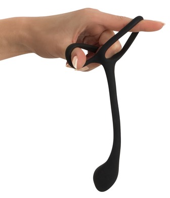 Анальная втулка с эрекционным кольцом Black Velvets