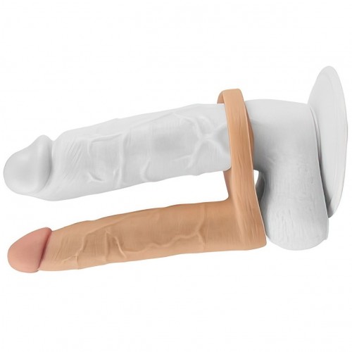 Насадка для двойного проникновения с вибрацией The Ultra Soft Double 15 см