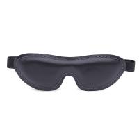 Мягкая закрытая маска из натуральной кожи, овальная