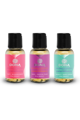 Подарочный набор массажных масел с феромонами и композициями афродизиаков "DONA"