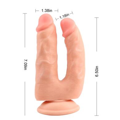 Анально-вагинальный фаллоимитатор на присоске Ballsy Super Cock Bromeo #03