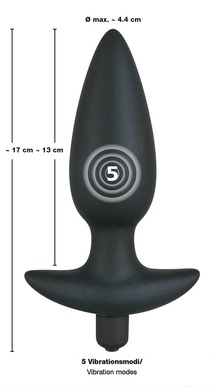 Анальная пробка с вибрацией Vibrating plug large