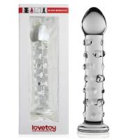 Стеклянный прозрачный фаллоимитатор Glass Romance 17см