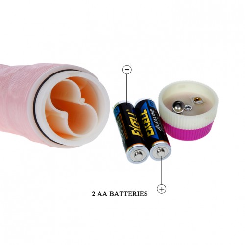 Реалистичный вибратор с загнутой головкой Baile 22 см