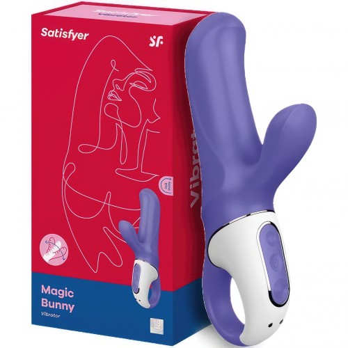Вибратор для точки G с клиторальным стимулятором фиолетовый Magic Bunny Satisfyer 