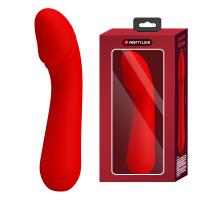 Перезаряжаемый гибкий вибратор для точки G Pretty Love Cetus Super Soft Silicone красный
