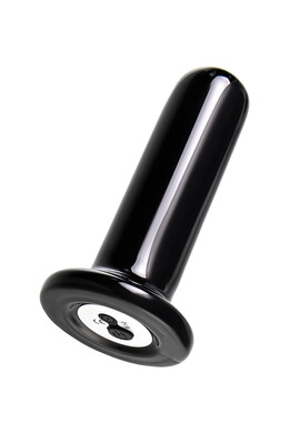 Черный стеклянный перезаряжаемый мини-вибратор Sexus Glass 10 см
