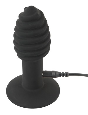 Анальная пробка с вибрацией перезаряжаемая Black Velvets Twist Butt Plug