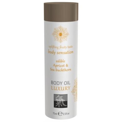 Съедобное масло для массажа Shiatsu Абрикос и Облепиха (75 мл)