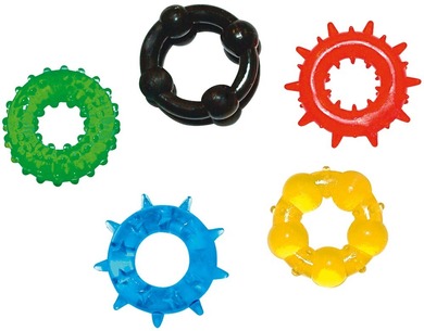 Набор разноцветных эрекционных колец Sex Marathon