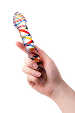 Двусторонний стеклянный фаллоимитатор Sexus Glass 19,5 см