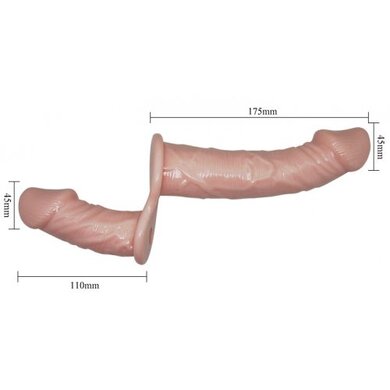 Двойной страпон с вибрацией Ultra Passionate Harness