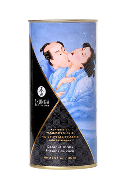 Съедобное разогревающее массажное масло со вкусом кокоса Shunga Coconut Thrills (100 мл)
