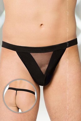 Стринги мужские черные с треугольной вставкой SoftLine Collection, S/L