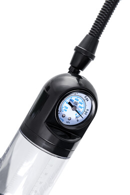 Вакуумная помпа для пениса с вибрацией и манометром Sexus Men Training Aksel