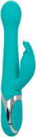 Вибратор-кролик перезаряжаемый с функцией пенетрации и вращением бусин голубой Enchanted Oscillate