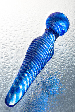 Двусторонний стеклянный фаллоимитатор 17 см